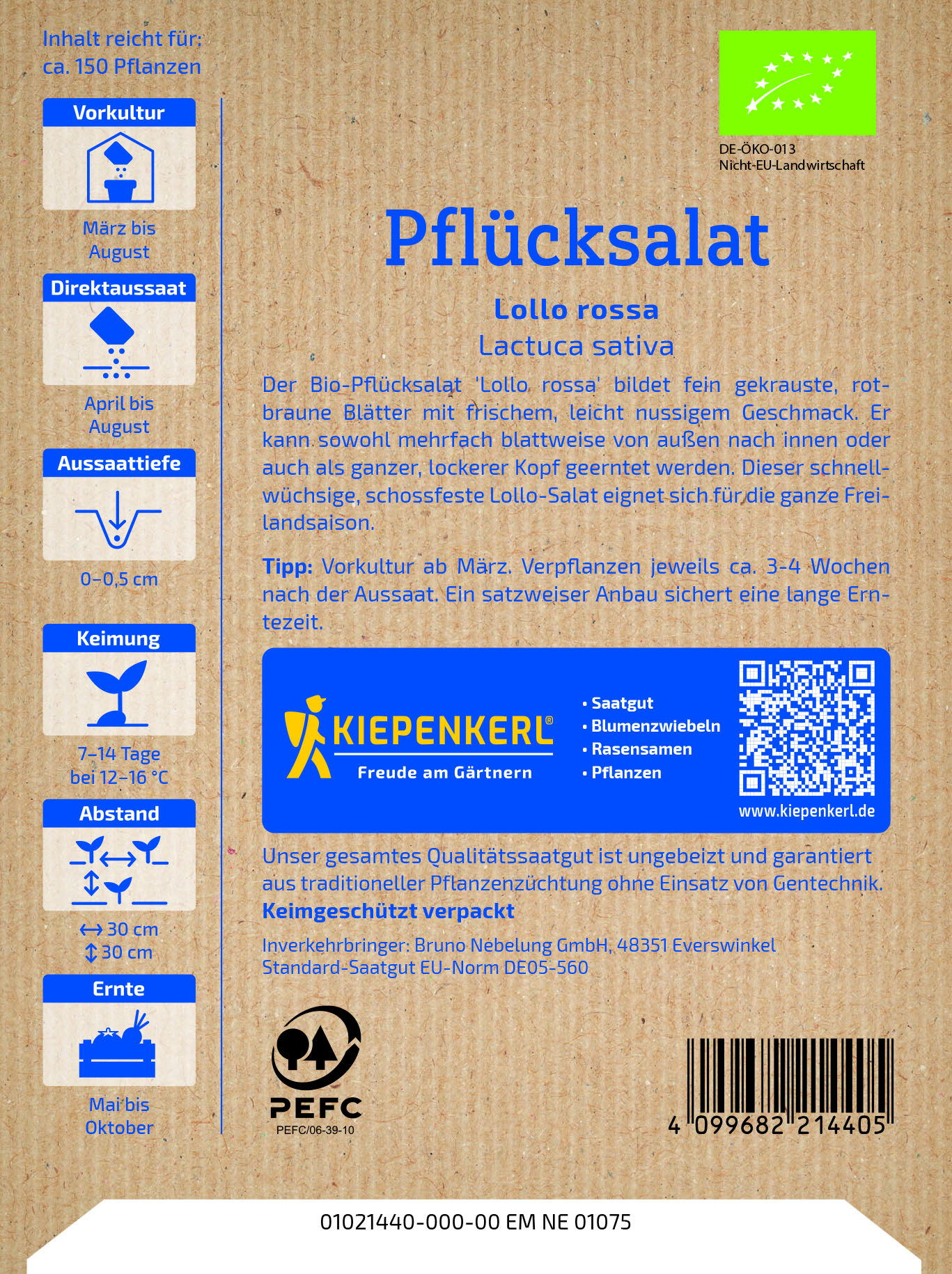 Bio Pflücksalat, rot gekraust - Produktbild 2