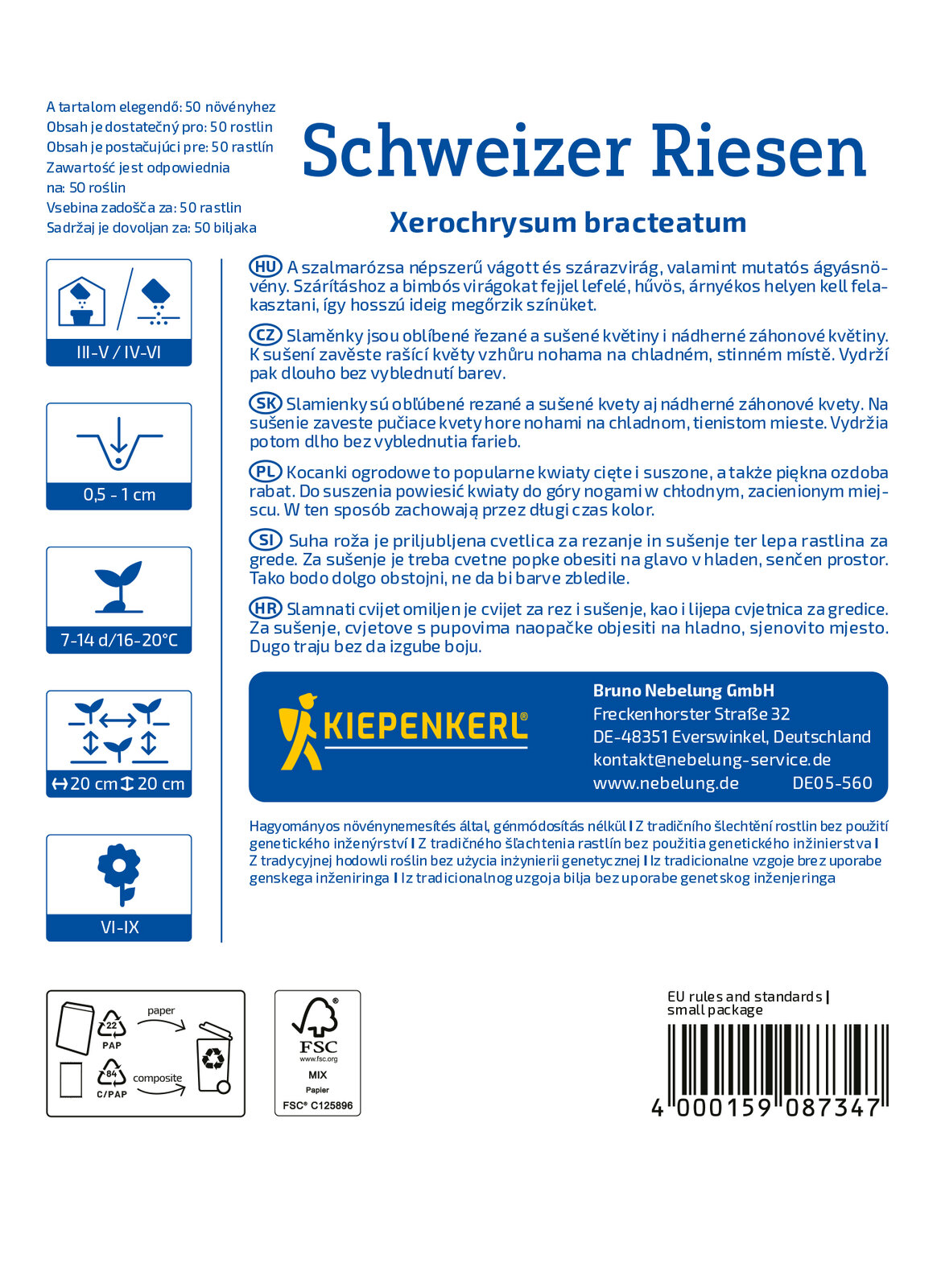 Helichrysum brac. Riesen Mischung - Produktbild 2