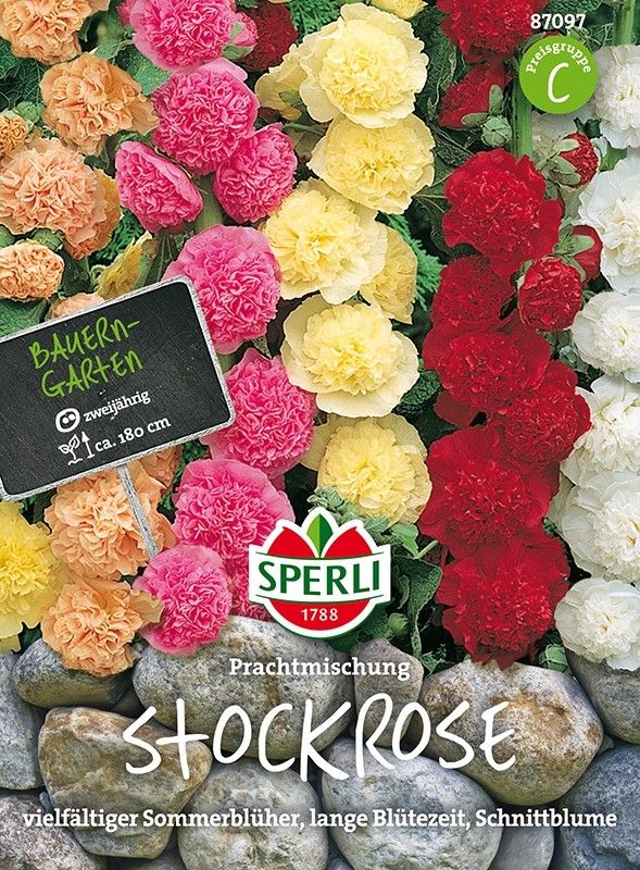 Alcea rosea Mischung gefüllt - Produktbild 1