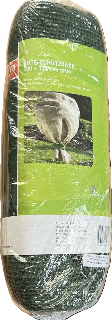Jute Schutzsack grün 100x110cm