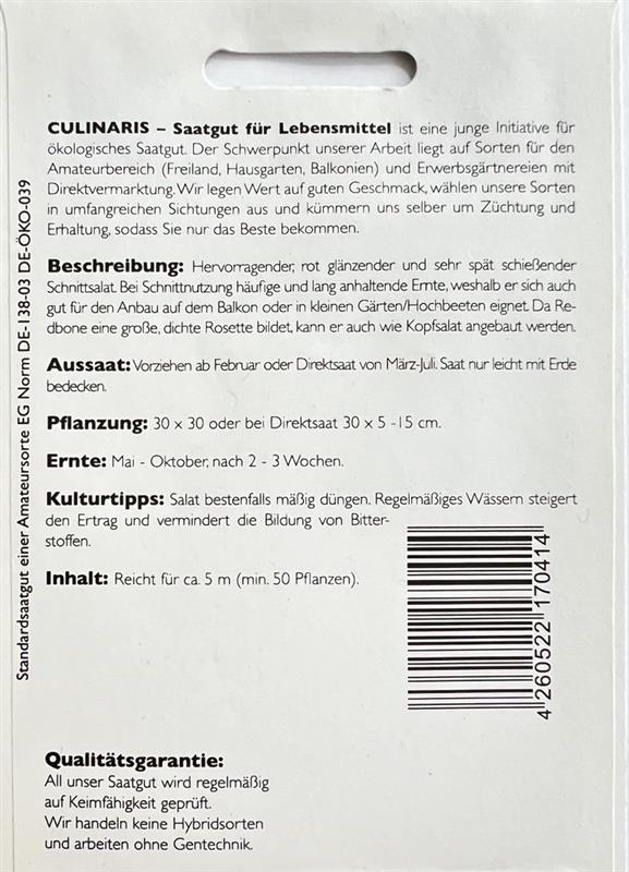 Bio Schnittsalat Redbone - Produktbild 2