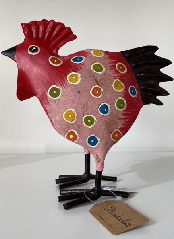 Huhn Kanu Metall 16x8x16 cm