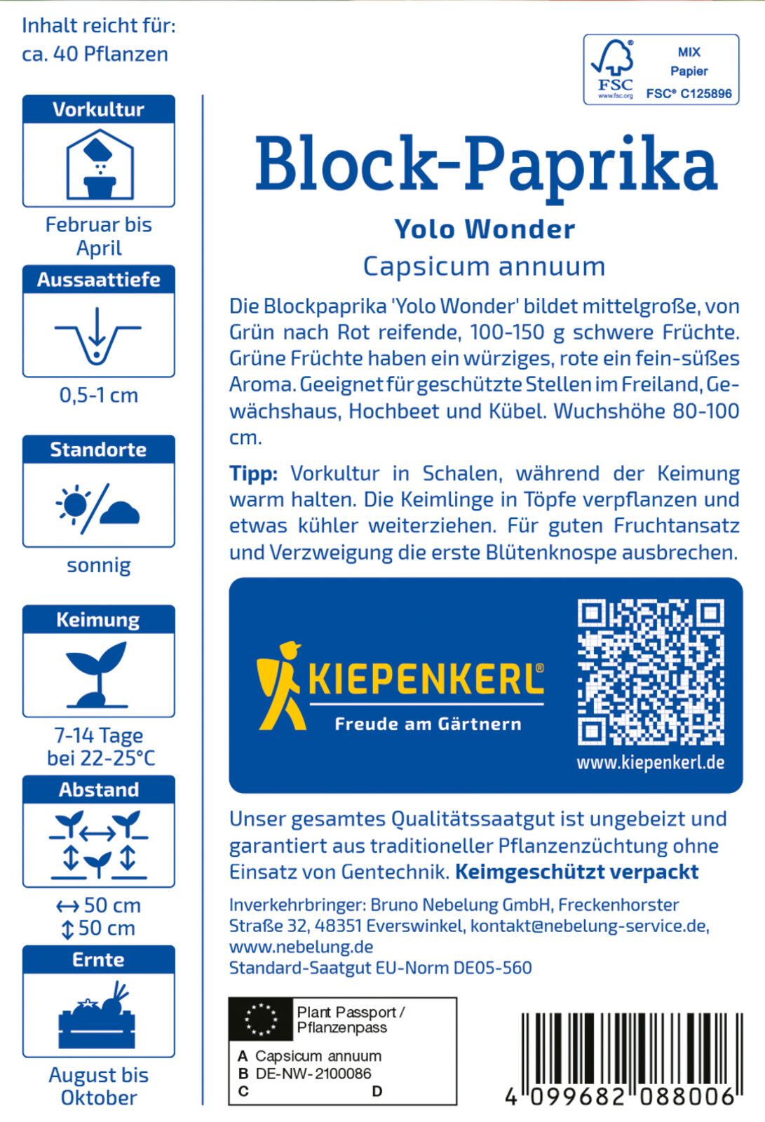 Paprika Yolo Wonder - Produktbild 2
