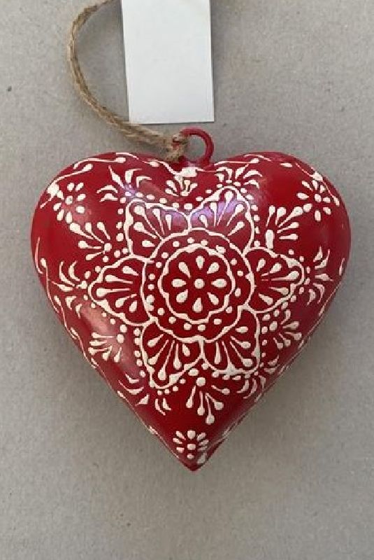 HerzHänger Kanu rot Metall 8x3x8 cm - Produktbild 1