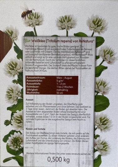 ReNatura Weissklee Bio (Trifolium repens) | 500 g | 110578-110578