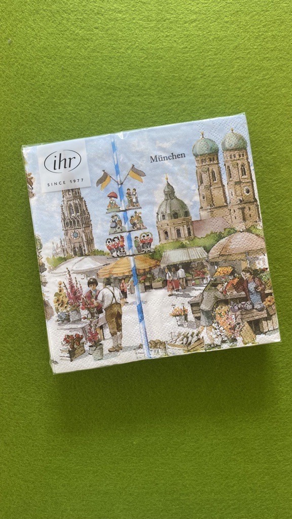 IHR, Lunch-Servietten "Münchener Viktualienmarkt" - Produktbild 1