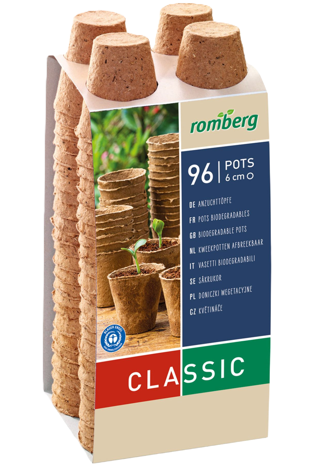 Romberg 96 Kokos Anzuchttöpfe rund ⌀ 6 cm