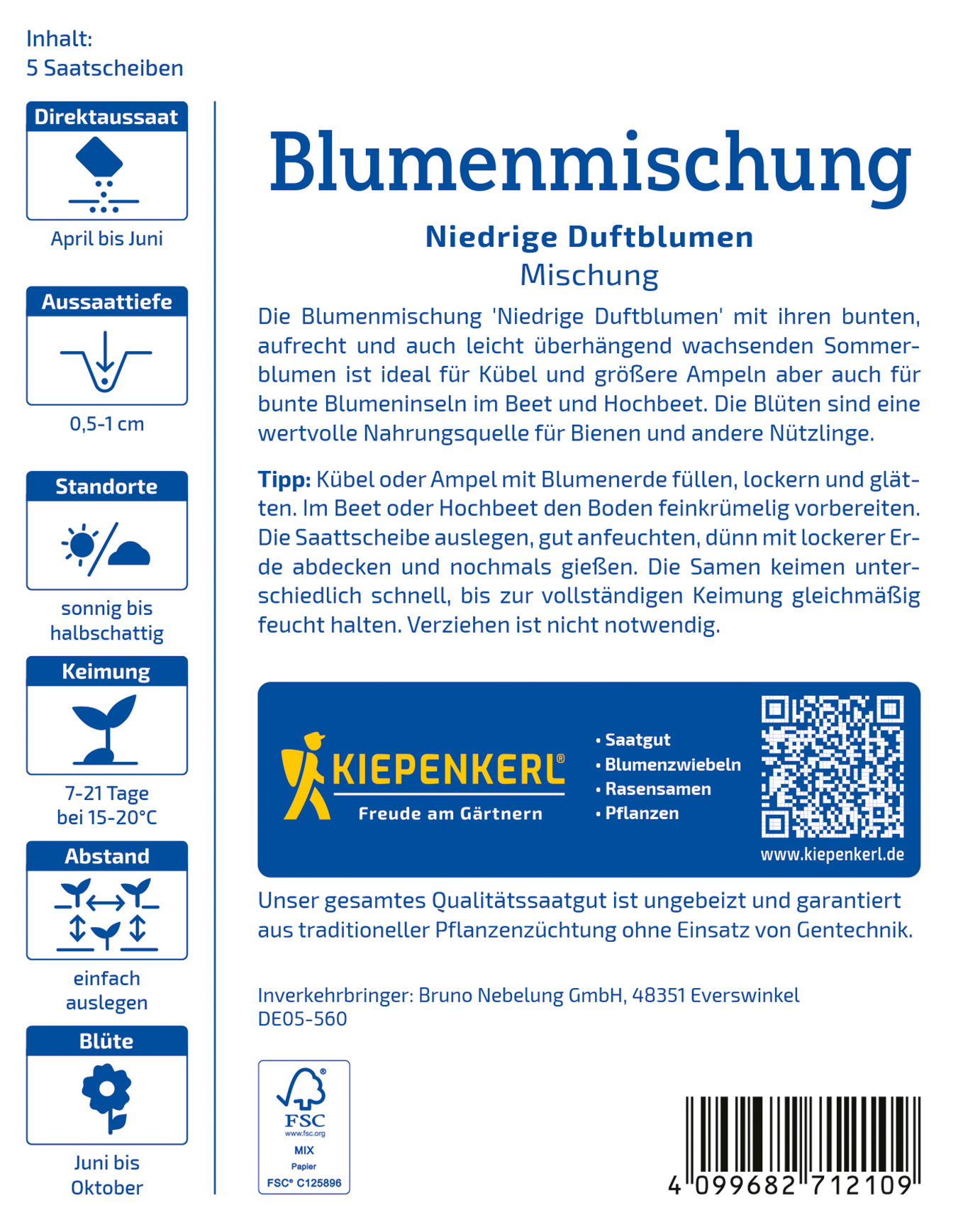 Niedrige Duftblumen Saatscheibe - Produktbild 2