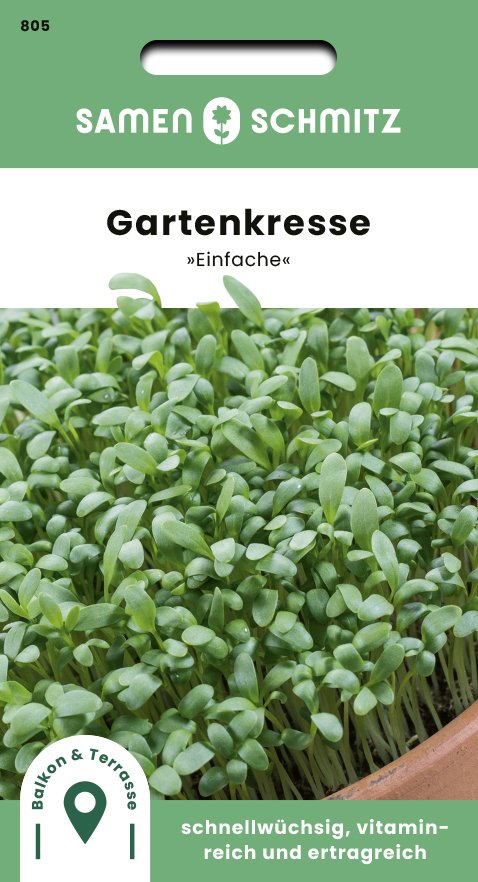 Gartenkresse Einfache, grüne