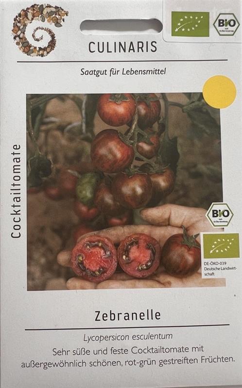 Bio Tomate Coc. Zebranelie, Cherry Zebra