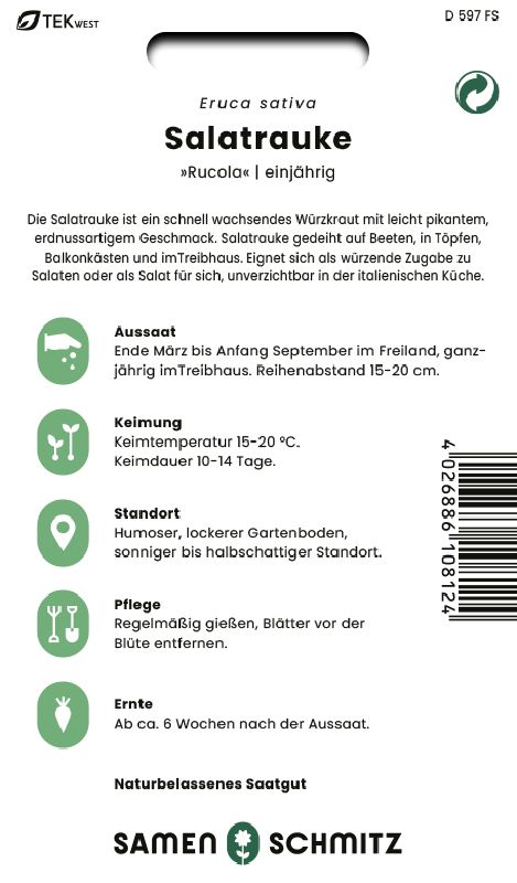 Salatrauke - Ruca breitblättrig - Produktbild 2