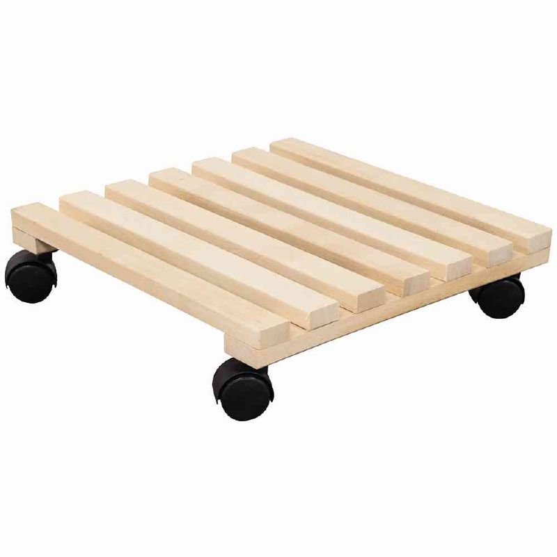 Rolluntersetzer aus Holz, Buche eckig