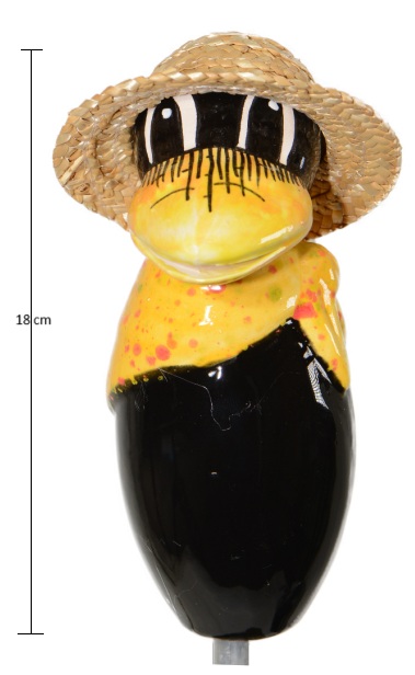 Tangoo Keramik Rabe für Stab gelbes Halstuch, 18cm
