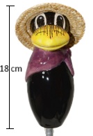 Tangoo Keramik Rabe für Stab lila Halstuch 18cm