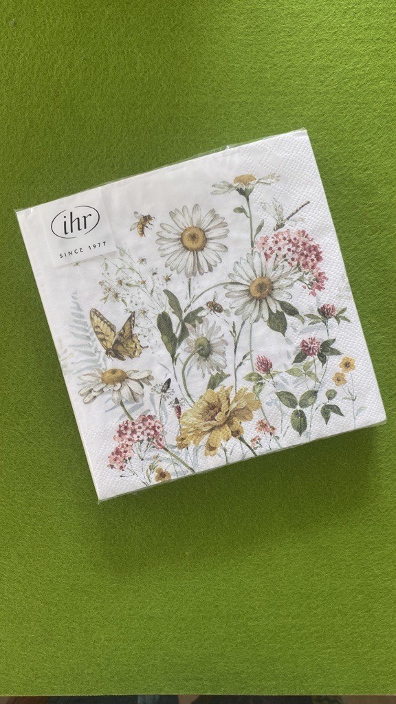 IHR, Lunch-Servietten "Wildflower and Butterfly"