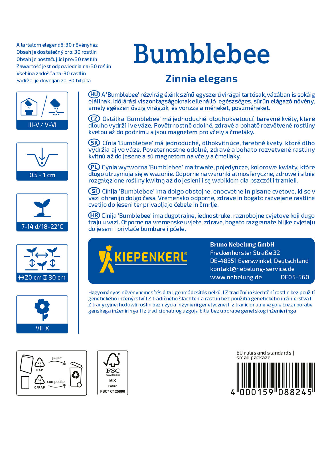 Zinnia Bumblebee - Produktbild 2