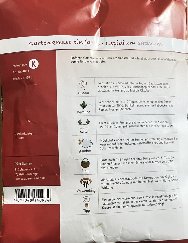 Gartenkresse Einfache, grüne - Produktbild 2