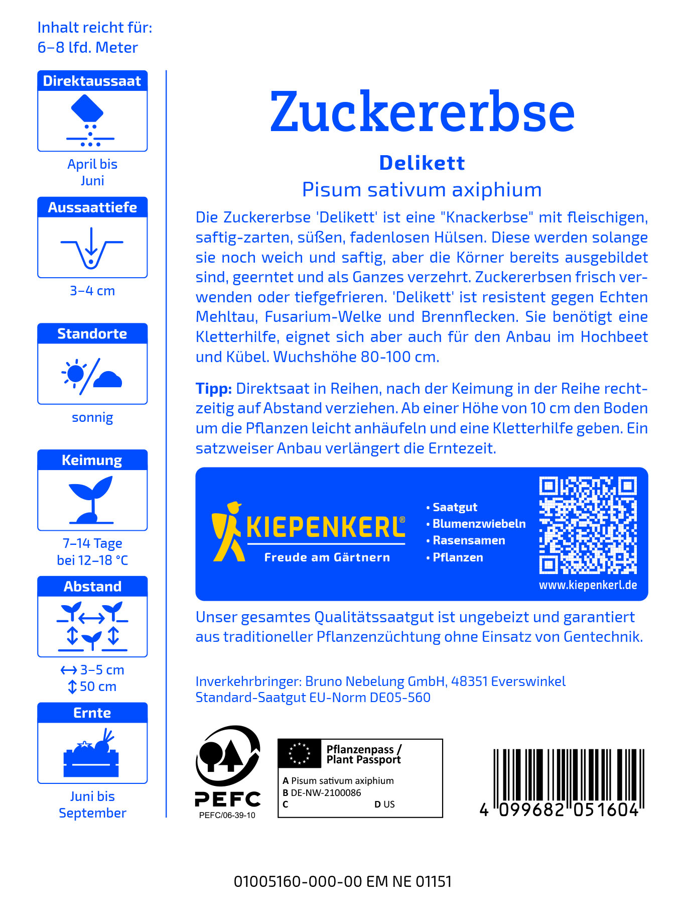 Erbse, Zuckererbse Delikett - Produktbild 2