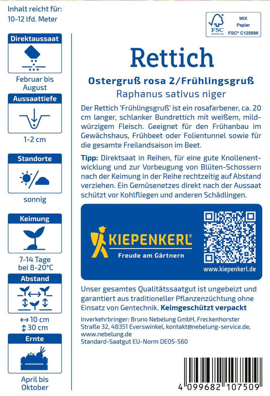 Rettich Ostergruß rosa 2 /Frühlingsgruß - Produktbild 2