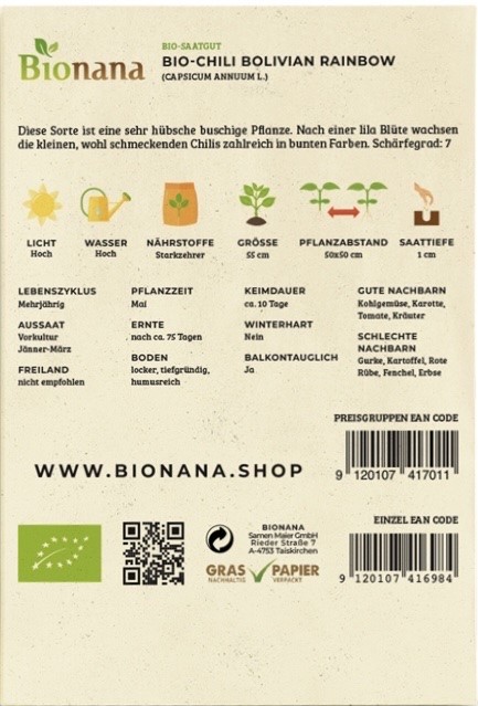 Bio Chili Bolivian Rainbow - Produktbild 2