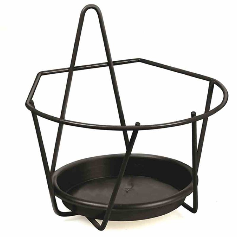 Blumentopfhalter schwarz  Wand