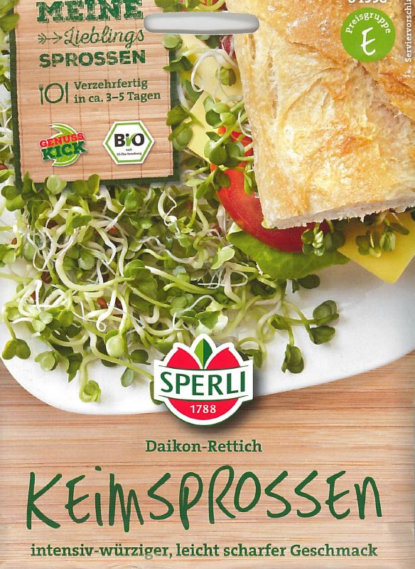 Keimsprossen Daikon Rettich