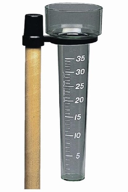 Regenmesser mit Halterung
